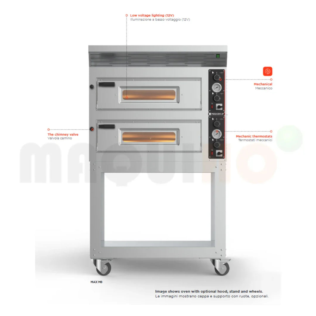 HORNO PARA PIZZAS PIZZAGROUP MOD. ENTRY MAX 8
