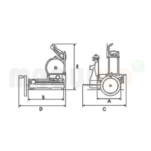 CORTADORA FIAMBRES MANUAL DE VOLANTE AF-300-VOL