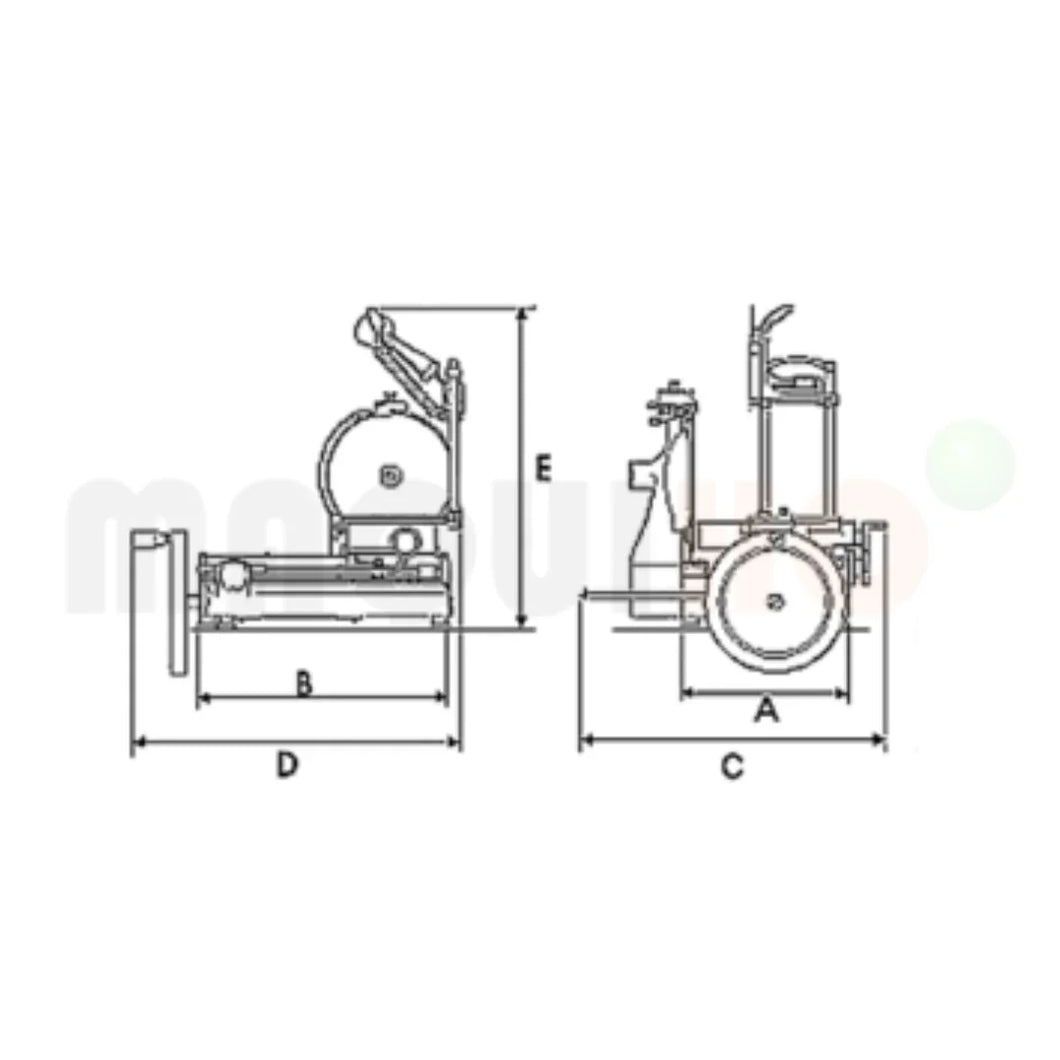 CORTADORA FIAMBRES MANUAL DE VOLANTE AF-300-VOL