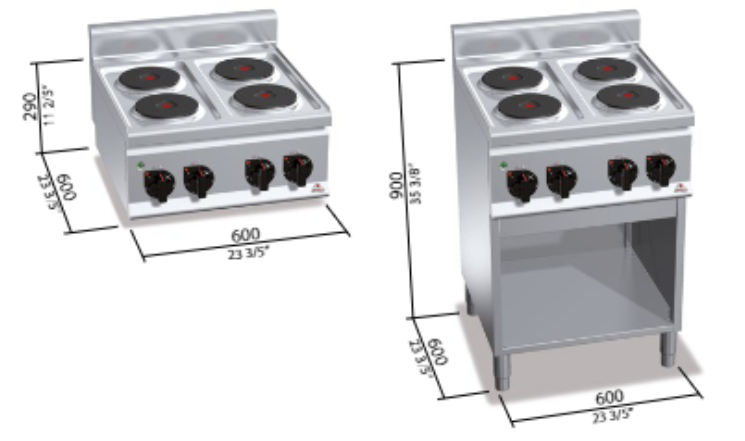 COCINA 600 MOD. E6P4B 