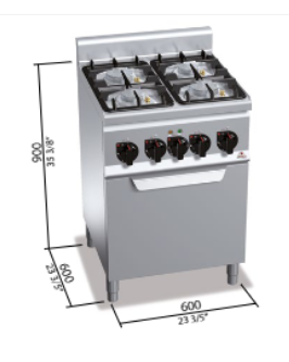 COCINA 600 MOD. G6F6PW+FE1