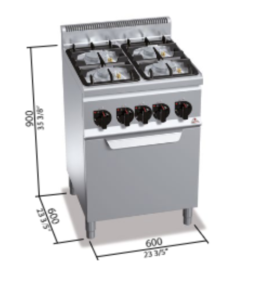 COCINA 600 MOD. G6F4PW+FG1 