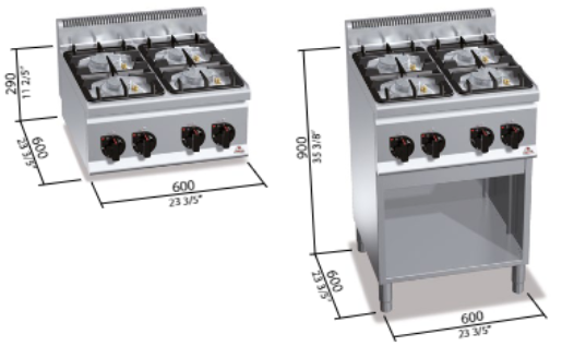 COCINA 600 MOD. G6F4BPW 